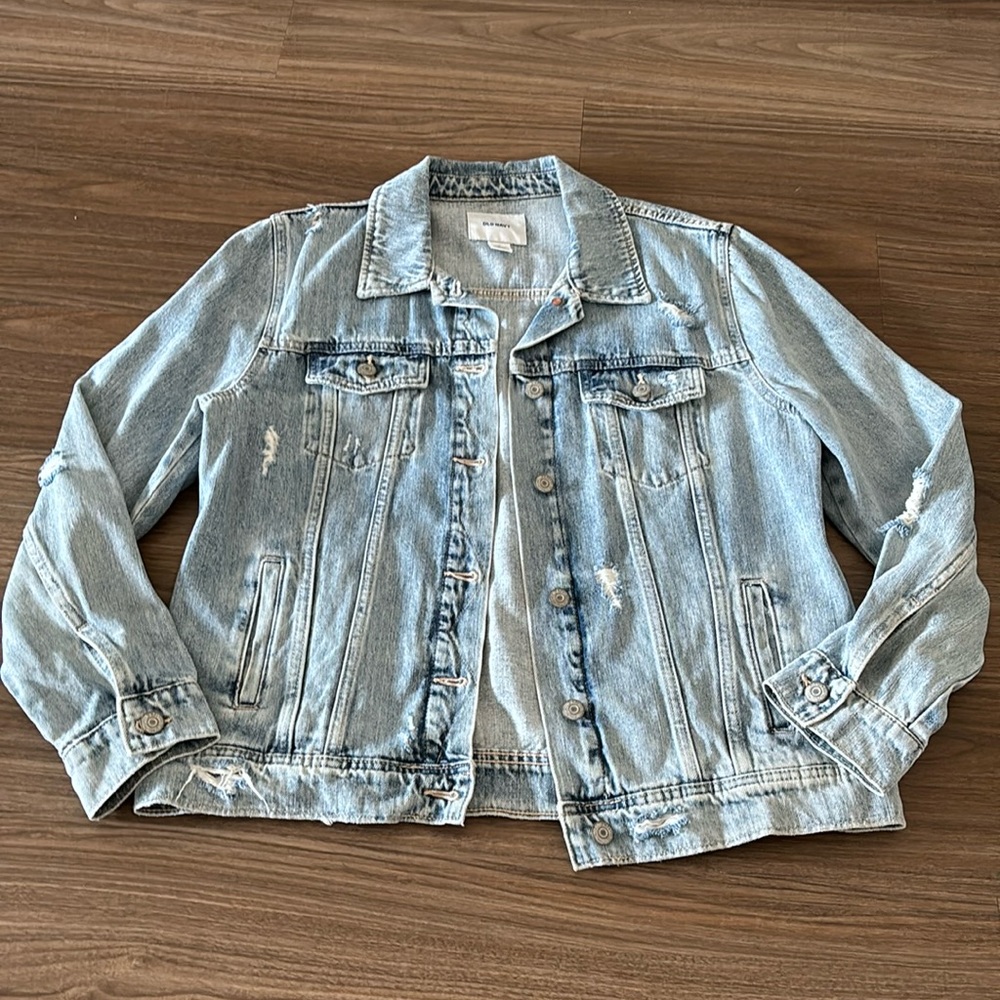 Old Navy Destroyed Denim Jacket